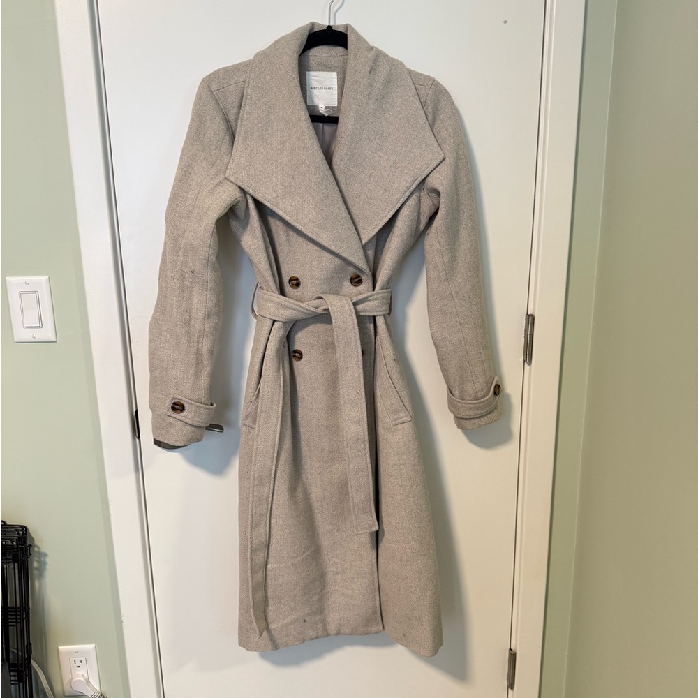 Avec Les Filles Trench Pea Coat - sz Medium